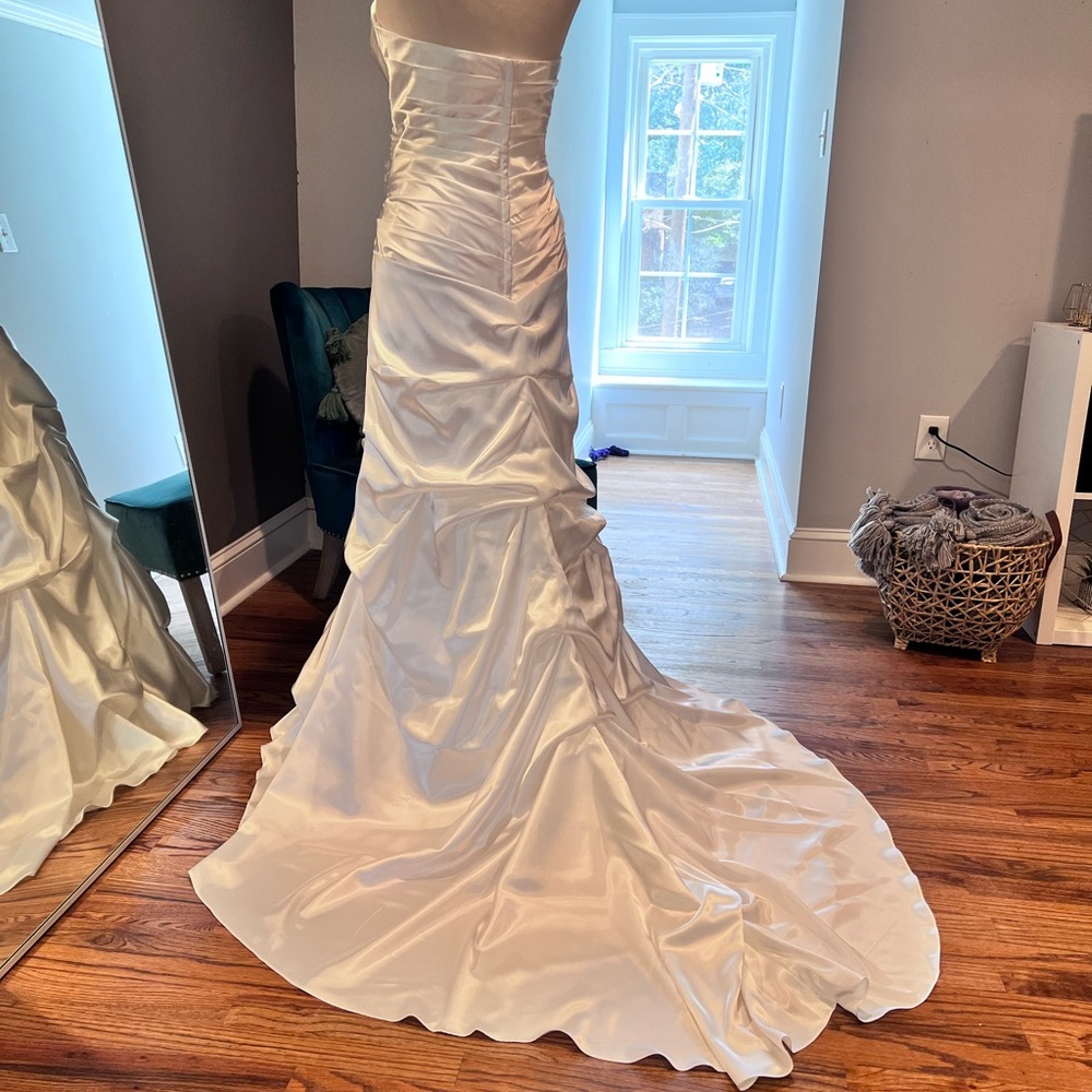 David’s Bridal Ruched Strapless Wedding Dress - Picture 15 of 15